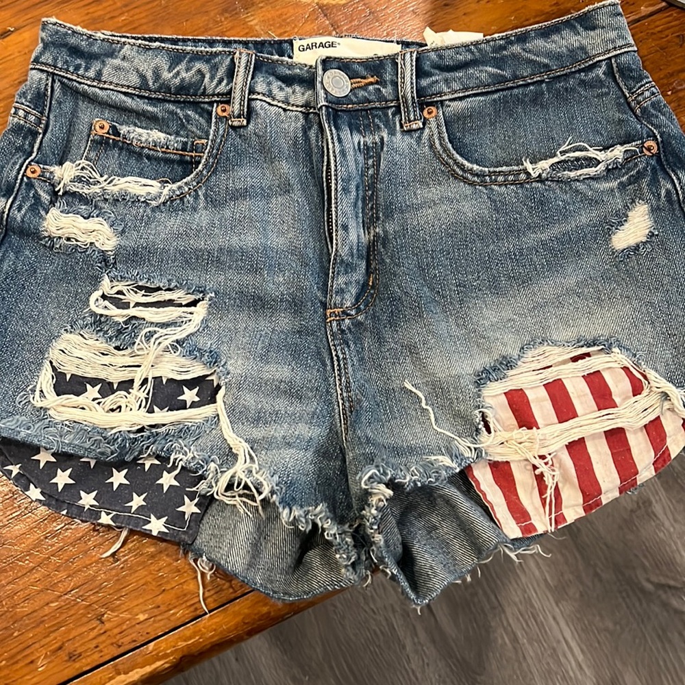 sz 7 American Flag Shorts